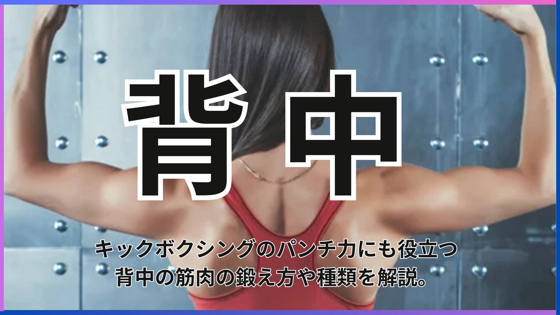 キックボクシングにも重要！！背中の筋肉の種類、鍛え方やメリットを解説。